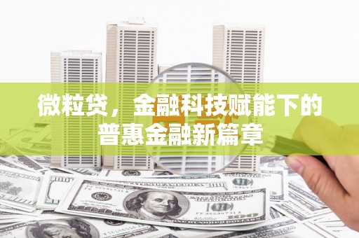 枋山微粒贷，金融科技赋能下的普惠金融新篇章