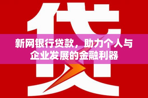 枋山新网银行贷款，助力个人与企业发展的金融利器