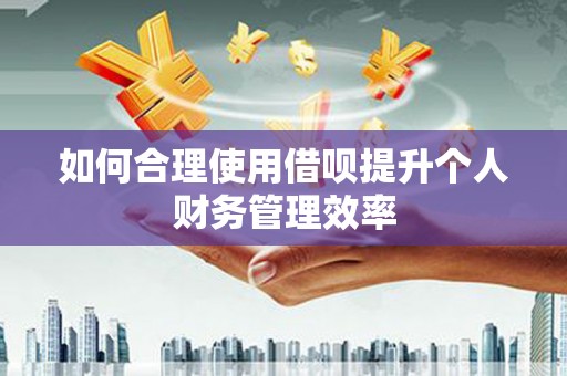 枋山如何合理使用借呗提升个人财务管理效率