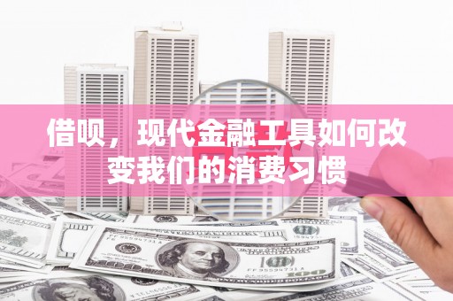 枋山借呗，现代金融工具如何改变我们的消费习惯