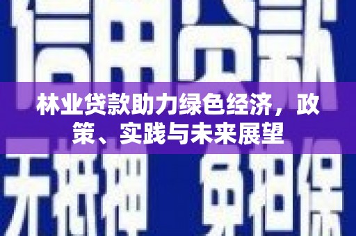枋山林业贷款助力绿色经济，政策、实践与未来展望