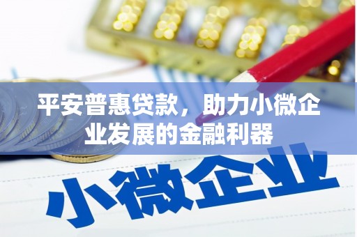 枋山平安普惠贷款，助力小微企业发展的金融利器
