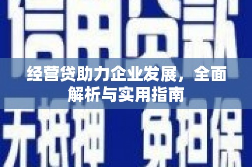 枋山经营贷助力企业发展，全面解析与实用指南