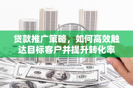 枋山贷款推广策略，如何高效触达目标客户并提升转化率