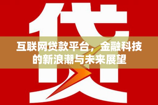 枋山互联网贷款平台，金融科技的新浪潮与未来展望