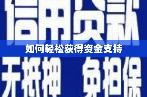 枋山如何轻松获得资金支持