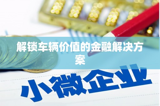 枋山解锁车辆价值的金融解决方案